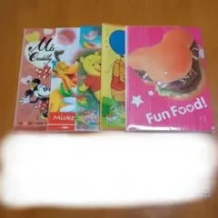 美品ディズニークリアファイル5枚　ミッキー&フレンズ　くまのプーさん