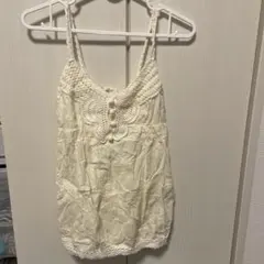 Auntie Rosa アイボリー キャミソール