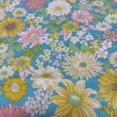 【3m】fleuril 英国風花柄 シーチング ライトブルー 日本製