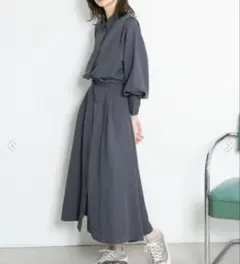 美品＊KBFロングシャツワンピース♪S