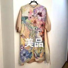 スカラー ScoLar 162661：天竺×蝶柄布帛ワンピース - メルカリ