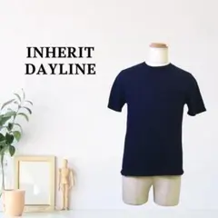 zk193【M】INHERIT DAYLINE ポケット付き 丸首 無地 半袖