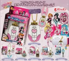 プリキュア　 変身ダイキャストチャーム＆パッケージ3　5点　破損あり1点