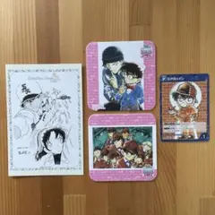 名探偵コナン　30周年記念カフェ　コースター　ポストカード　平次　和葉