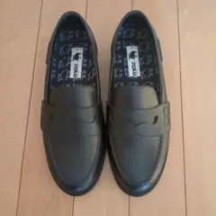 moz黒ローファーレインシューズ