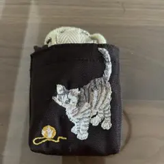 セール【新品・未使用】毛糸と猫　刺繍入りエコバッグ