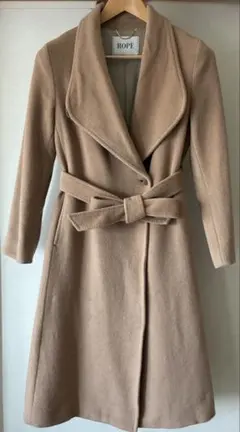 ROPE ロペ　ウール　カシミヤ ガウンコート キャメル 36 Sサイズ