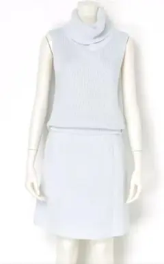 新品未使用♡ FRAY I.D タートルニットコンビワンピース  水色