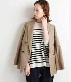 ダブルテーラードジャケット 裏地なし