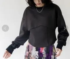 VACANCY コルセットデザインスウェット ブラック