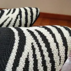 美品 ゼブラ柄 ニットフラットシューズのサムネイル