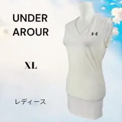 UNDER ARMOUR レディース　ノースリーブ　ロングシャツ【XL】白