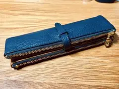 【ルポ2nd】イタリアンレザー・ペンケース（ネイビー）
