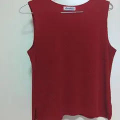 Lascolinas 赤 ノースリーブ トップス