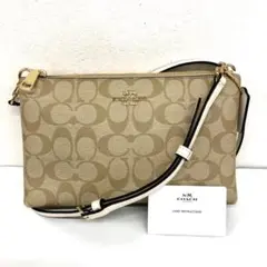 【新同品】COACHコーチ☆ダブルファスナー付きスマホショルダー