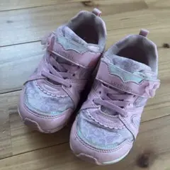 ムーンスター ラブラッシュ キッズスニーカー 17cm ピンク 女の子