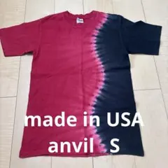 made in USA anvil Tシャツ バイカラー タイダイ染め メンズSのサムネイル