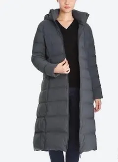 K12519）ユニクロ ウルトラライトダウンストレッチロングコート 大きいサイズ