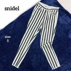 スナイデル スキニーパンツ ストライプ ボーダー ストレッチ 日本製 春
