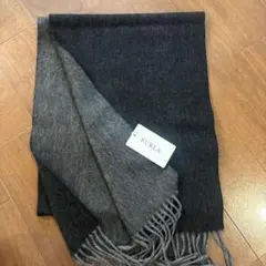 S054 未使用タグ付き FUKAKI 深喜毛織 ライン柄プチマフラー カシミヤ S054 未使用タグ付き FUKAKI 深喜毛織 ライン柄プチマフラー カシミヤ