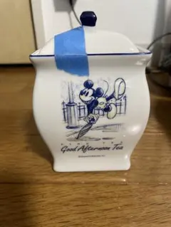 ディズニー ミッキー＆ミニー 陶器製キャニスター フタ付き 小物入れ