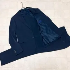 【美品 洗える ストレッチ】MIZUNO スーツ セットアップ ネイビー M