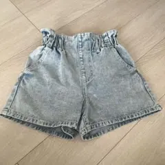 140cm ライトブルーデニムショーツ パンツ　ハーフパンツ ショートパンツ