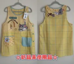 【新品】☆トムとジェリーエプロン☆ジェリーとタフィー刺繍襟付き柄イエローＭ〜Ｌ!のサムネイル