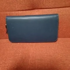 Erisea メンズ ラウンドファスナー長財布 ネイビー