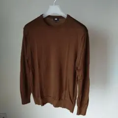 UNIQLO クルーネックセーター ブラウン L