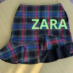 新品☆チェック☆ミニスカート☆ザラ