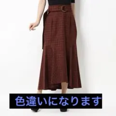 スナイデルSNIDELチェック柄タイトスカート ベルト付き