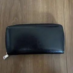 長財布 ブラック ラウンドファスナー