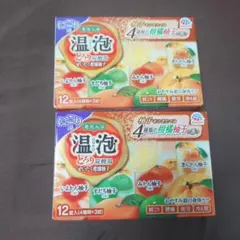 にごり湯 温泡 入浴剤 4種の柑橘柚子 12錠 2個セットのサムネイル