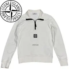 STONE ISLAND ハーフジップロングスリーブSサイズ ホワイト