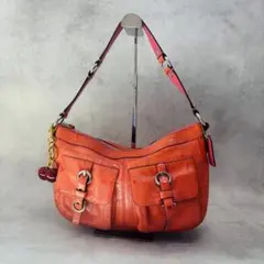 COACHオールド コーチ レザー ショルダーバッグ ブラウン 型番11127