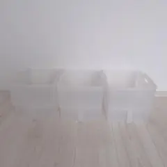 透明プラスチックボックス 3個セット