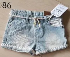 【新品】86 zarababy デニム・ショートパンツ