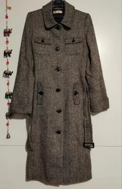 MCM Lejereブラウン ツイード ロングコート 未使用品