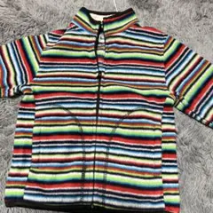 カラフルストライプ フリースジャケット