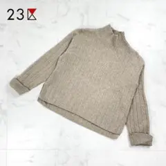 23区 カシミヤウールハイネックニット ベージュ サイズ38*FD164