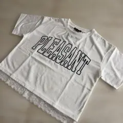 SPRAY PREMIUM ロゴ刺繍 レース裾 Tシャツのサムネイル