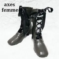 【最終価格】未使用タグ付き axes femme レースアップブーツ 箱付きのサムネイル