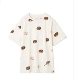 【新品未使用】ジェラートピケ　上下セット　オフホワイト　ドーナツ柄