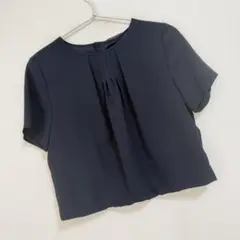 インディヴィ 【洗える／UVケア】タックデザインショート丈ブラウス30A