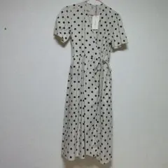 COHINA コヒナドット柄ラップワンピース