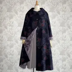 着物リメイク上質な紬のリバーシブルコート