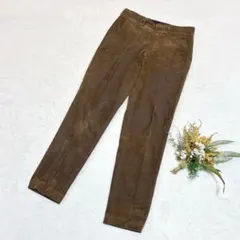 【ジーユー】GU メンズ コーデュロイシェフパンツ ブラウン S ●