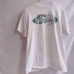 ギルダン 英字プリント Tシャツ クルーネック 半袖 M 白 綿 カジュアルのサムネイル