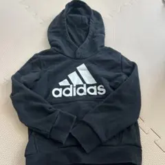 adidas フード付きパーカー 110サイズ 黒